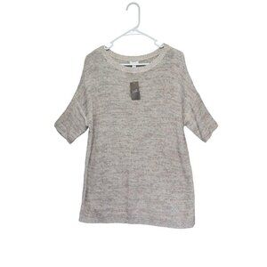 NWT J Jill Pure Jill Womens‎ Short Sleeve Sweater Spring Linen Blend Small New